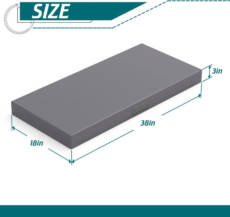 Daisypower Equipment Pad for Ductless Mini-Split Air Conditioner HVAC Heat Pump System,Anti-Vibration Plastic Condenser Pad,18 × 38 × 3 inches - Image 2
